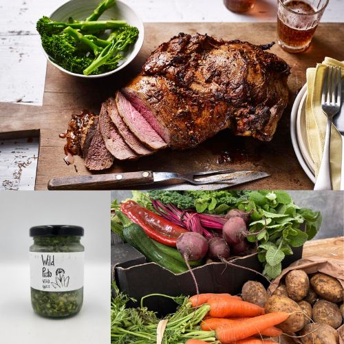 Easter lamb roast box with Cornish lamb potatoes vegetables