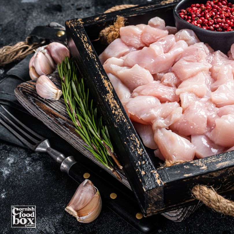 diced chicken breast meat